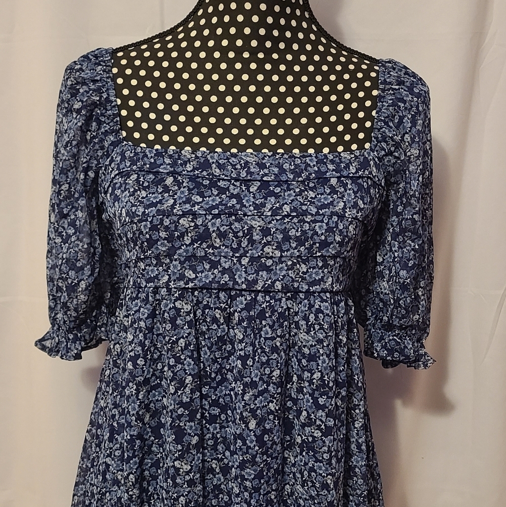 Francesca's Trixxi Blue Floral Dress - Picture 3 of 10